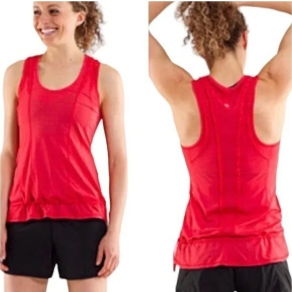 LULULEMON Mind over Matter workout tank top size 6 red - Picture 2 of 7